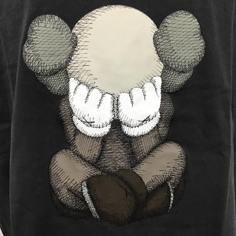 ユニクロ UNIQLO Tシャツ 半袖 341-446311 Tシャツ プリントTシャツ クルーネックカットソー 半袖カットソー XXL プリント 黒 / ブラック / メンズ USED 古着 中古 10104372