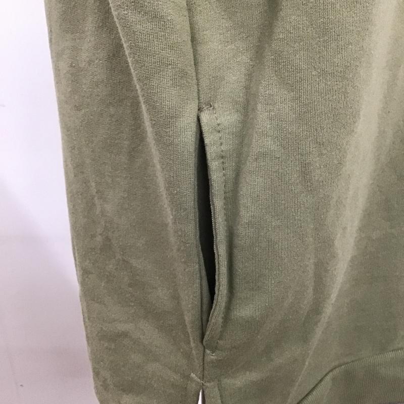 アクシーズファム axes femme パーカー 半袖 M 無地 カーキ / カーキ / レディース USED 古着 中古 10104374