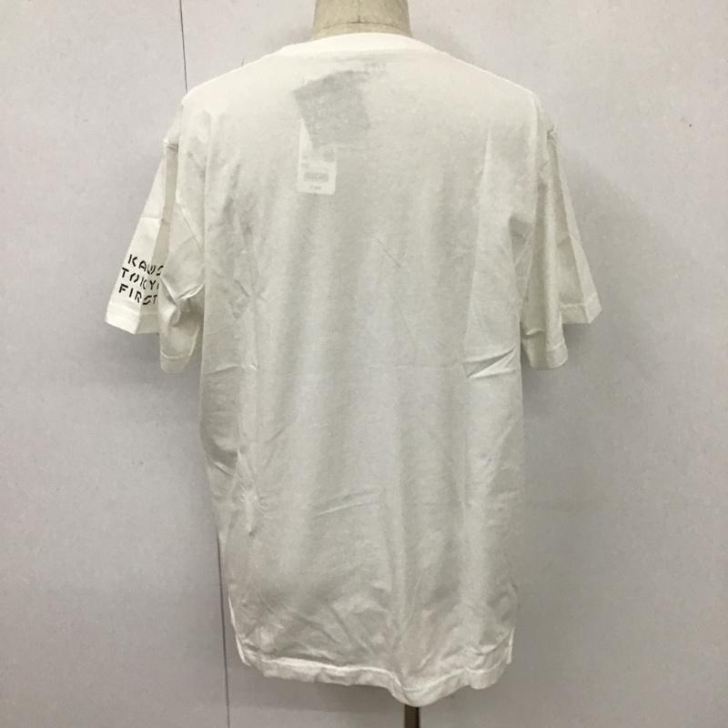 ユニクロ UNIQLO Tシャツ 半袖 341-446312 半袖カットソー 半袖Tシャツ プリントカットソー XXL プリント 白 / ホワイト / メンズ USED 古着 中古 10104376