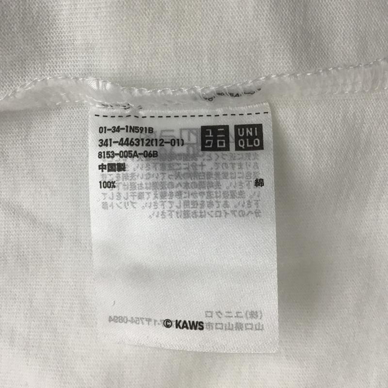 ユニクロ UNIQLO Tシャツ 半袖 341-446312 半袖カットソー 半袖Tシャツ プリントカットソー XXL プリント 白 / ホワイト / メンズ USED 古着 中古 10104376