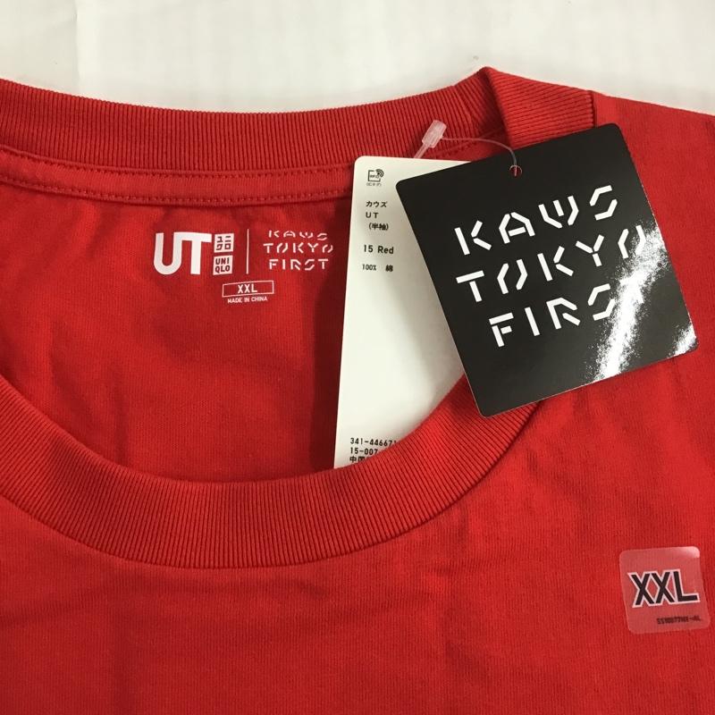 ユニクロ UNIQLO Tシャツ 半袖 341-446671 UNIQLO×KAWS UT グラフィックTシャツ 半袖カットソー プリントTシャツ XXL プリント 赤 / レッド / メンズ USED 古着 中古 10104379