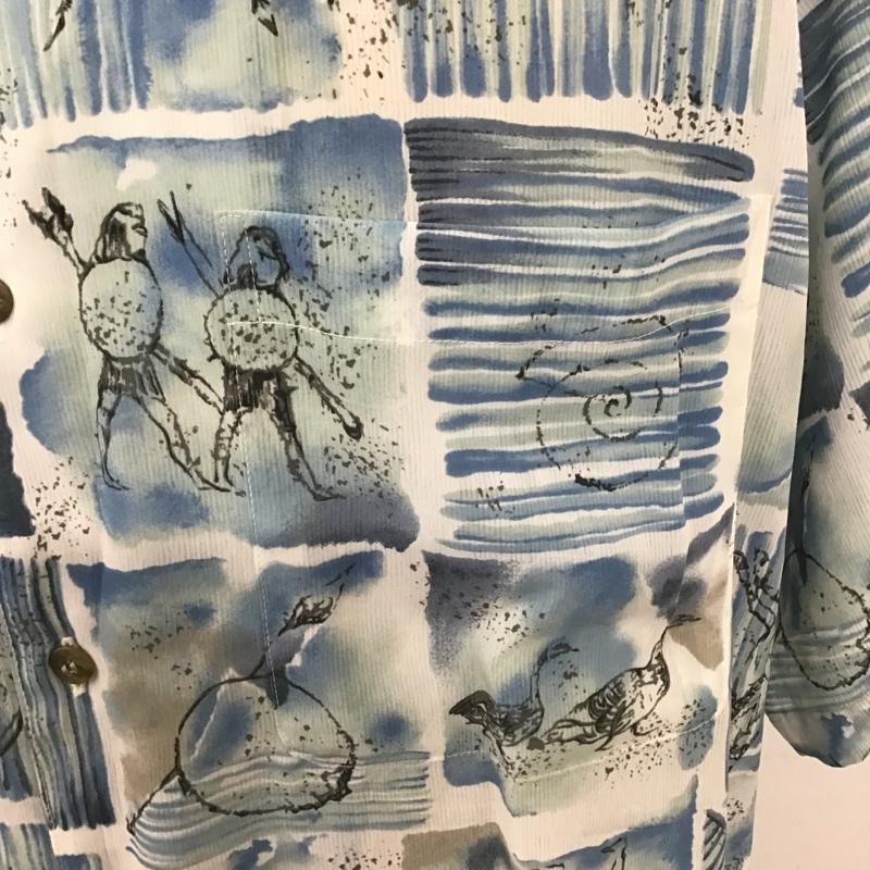 ジャンルイシェレル JEAN-LOUISSCHERRER シャツ、ブラウス 半袖 半袖シャツ カラーシャツ 半袖カットソー プリントシャツ L プリント マルチカラー / マルチカラー / メンズ USED 古着 中古 10104388
