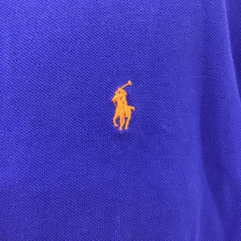 ポロバイラルフローレン Polo by RALPH LAUREN ポロシャツ 半袖 半袖ポロシャツ カラーシャツ 半袖カットソー L ロゴ、文字 青 / ブルー / メンズ USED 古着 中古 10104391