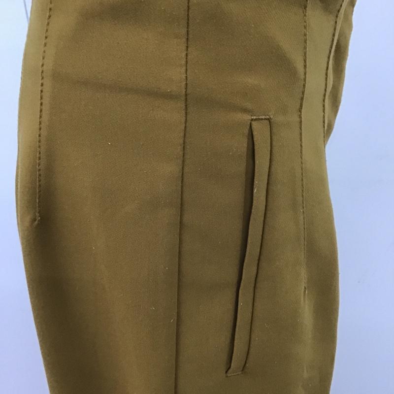 ザラ ZARA パンツ スラックス スラックスパンツ ワイドパンツ カジュアルパンツ センタータックパンツ M 無地 マスタード / マスタード /  レディース USED 古着 中古 10104395