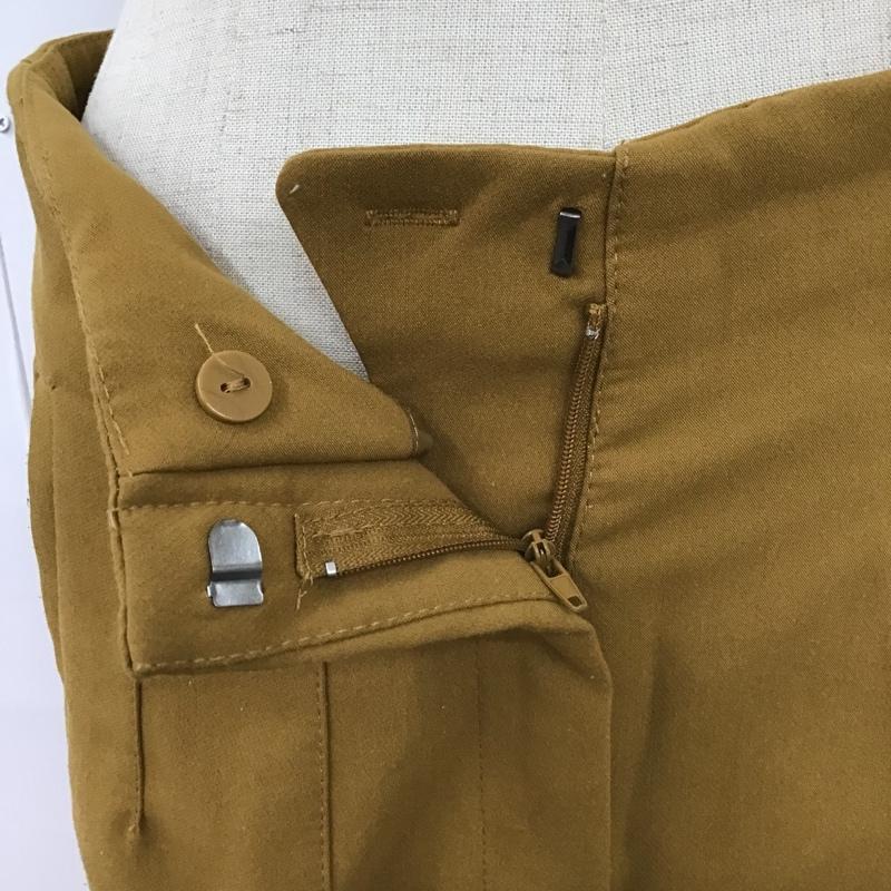 ザラ ZARA パンツ スラックス スラックスパンツ ワイドパンツ カジュアルパンツ センタータックパンツ M 無地 マスタード / マスタード /  レディース USED 古着 中古 10104395