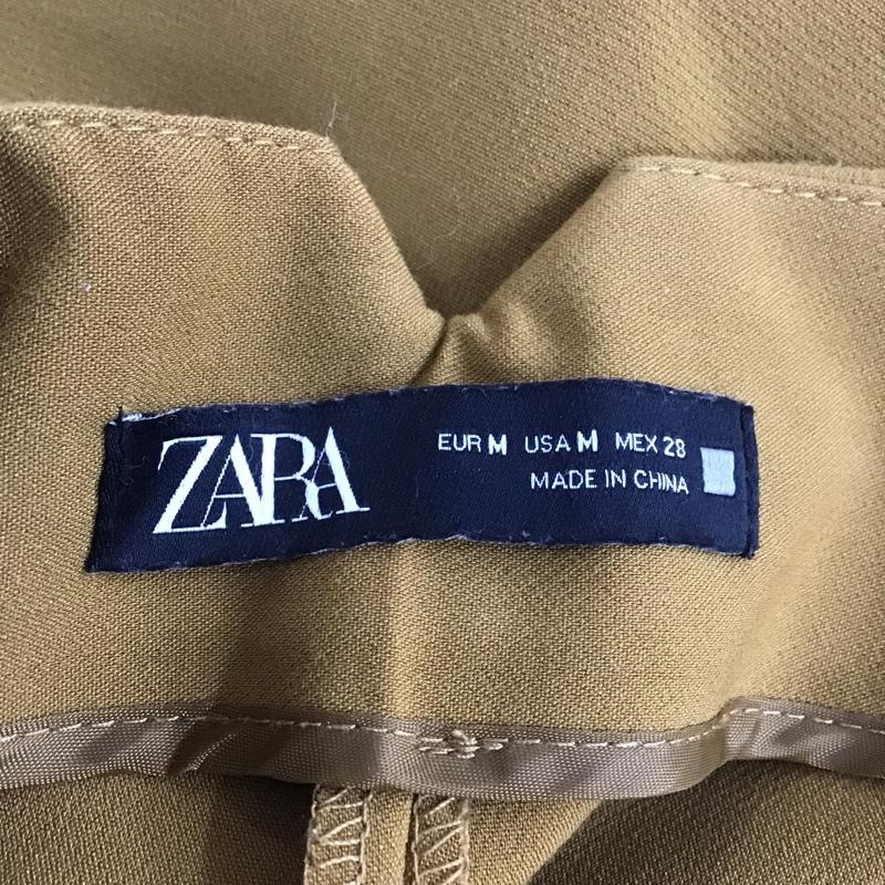 ザラ ZARA パンツ スラックス スラックスパンツ ワイドパンツ カジュアルパンツ センタータックパンツ M 無地 マスタード / マスタード /  レディース USED 古着 中古 10104395