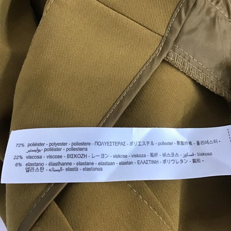 ザラ ZARA パンツ スラックス スラックスパンツ ワイドパンツ カジュアルパンツ センタータックパンツ M 無地 マスタード / マスタード /  レディース USED 古着 中古 10104395