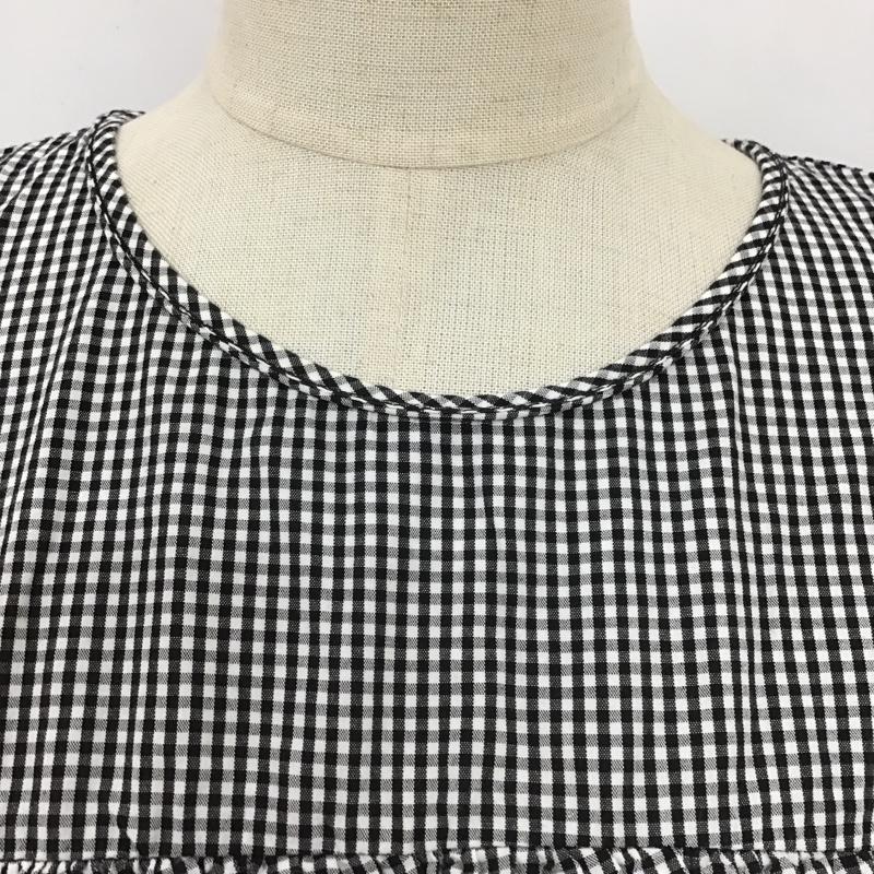 ザラ ZARA TRAFALUC カットソー 半袖 半袖シャツ ギンガムチェックシャツ ショート丈シャツ L チェック 白 / ホワイト / X 黒 / ブラック /  レディース USED 古着 中古 10104400