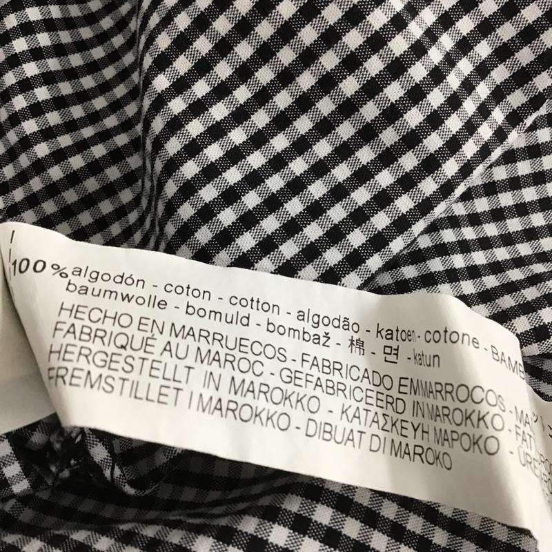 ザラ ZARA TRAFALUC カットソー 半袖 半袖シャツ ギンガムチェックシャツ ショート丈シャツ L チェック 白 / ホワイト / X 黒 / ブラック /  レディース USED 古着 中古 10104400