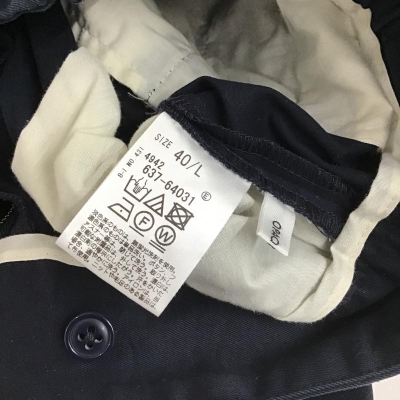 オペークドットクリップ OPAQUE.CLIP パンツ スラックス L 無地 紺 / ネイビー /  レディース USED 古着 中古 10104405