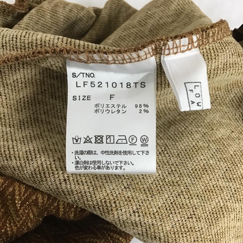 ローリーズファーム LOWRYS FARM ボトムス ボトムス LF521018TS カジュアルパンツ ワイドパンツ ストレートパンツ FREE 総柄 茶 / ブラウン /  レディース USED 古着 中古 10104413