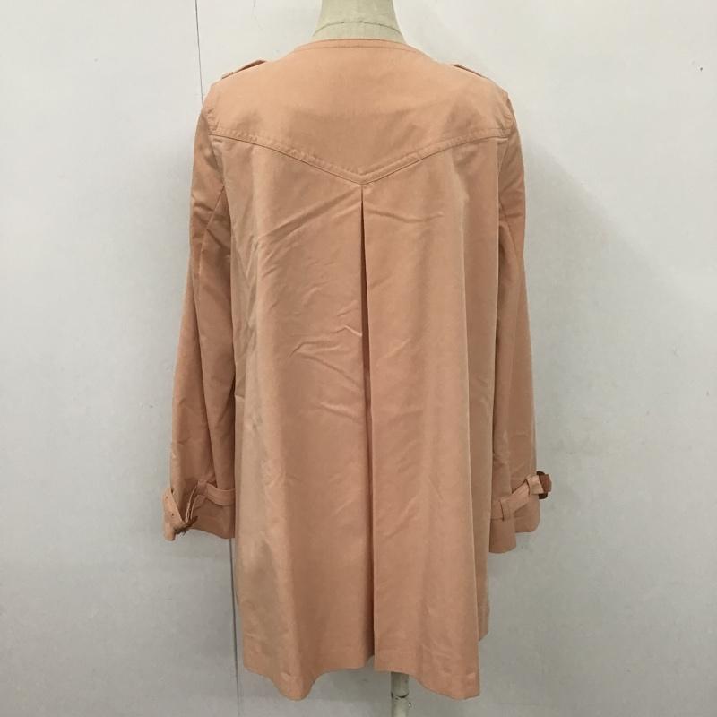 ナチュラルビューティーベーシック NATURAL BEAUTY BASIC ジャケット、上着 ジャケット、ブレザー 017-152204 Aラインノーカラーコート ノーカラージャケット アウター M 無地 桃 / ピンク / レディース USED 古着 中古 10104422