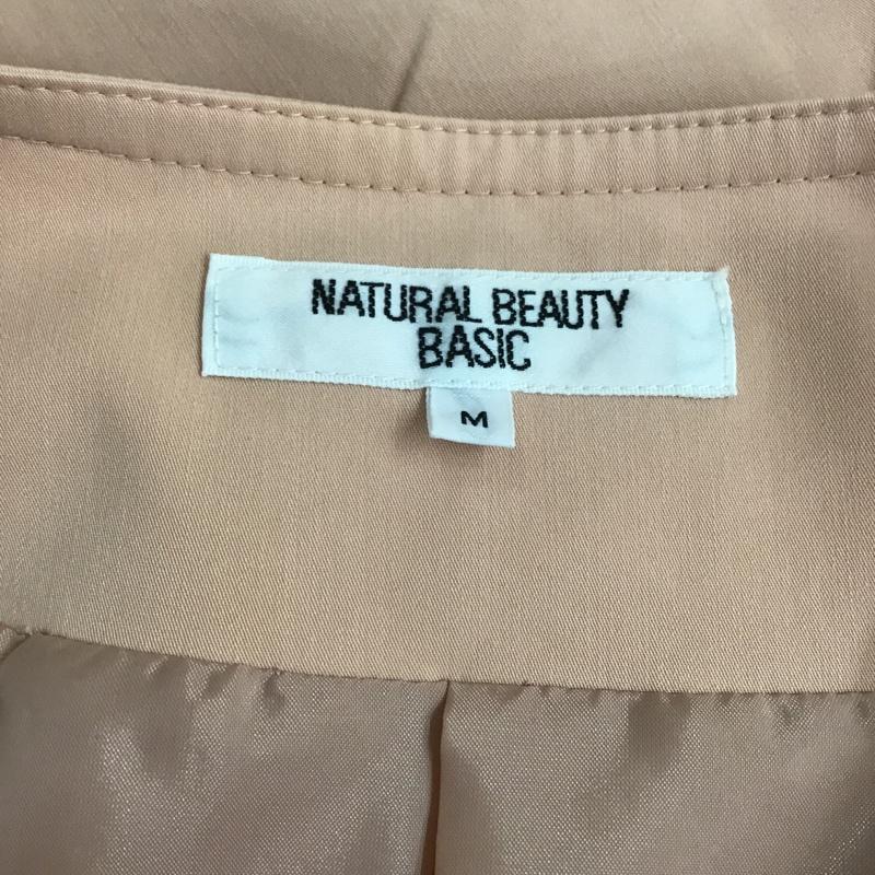 ナチュラルビューティーベーシック NATURAL BEAUTY BASIC ジャケット、上着 ジャケット、ブレザー 017-152204 Aラインノーカラーコート ノーカラージャケット アウター M 無地 桃 / ピンク / レディース USED 古着 中古 10104422