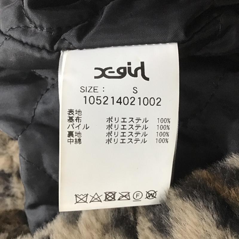 エックスガール X-girl ジャケット、上着 ジャンパー、ブルゾン 105214021002 FAUXFURMONSTERPARKA ジップアップジャケット アウター S ヒョウ柄・レオパード柄 茶 / ブラウン / レディース USED 古着 中古 10104424