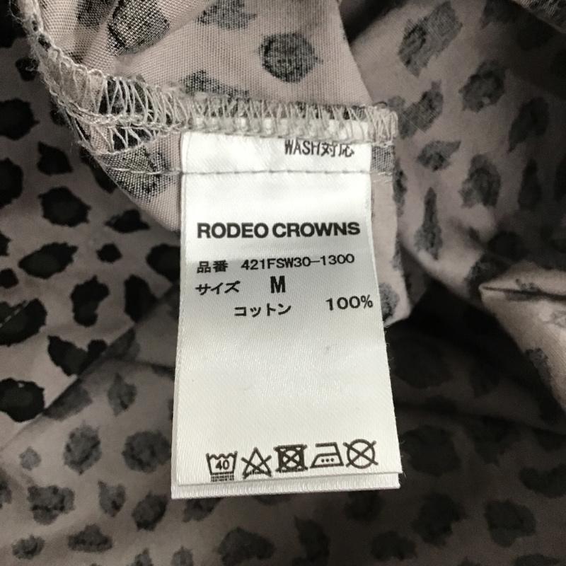 ロデオクラウンズワイドボウル RODEO CROWNS WIDE BOWL シャツ、ブラウス 半袖 421FSW30-1300 タイプライターオープンカラーシャツ 半袖シャツ カジュアルシャツ M ヒョウ柄・レオパード柄 灰 / グレー / メンズ USED 古着 中古 10104425