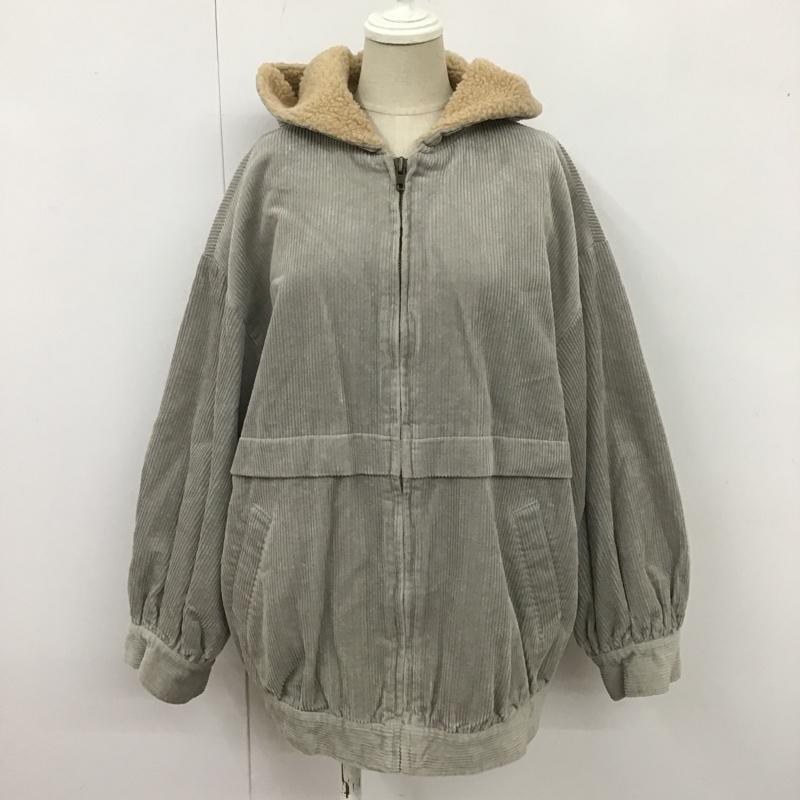サマンサモスモスエヘカソポ SM2ehkasopo ジャケット、上着 ジャケット、ブレザー ジップアップジャケット ジャンパー ジャケット コーデュロイジャケット FREE 無地 灰 / グレー / レディース USED 古着 中古 10104427
