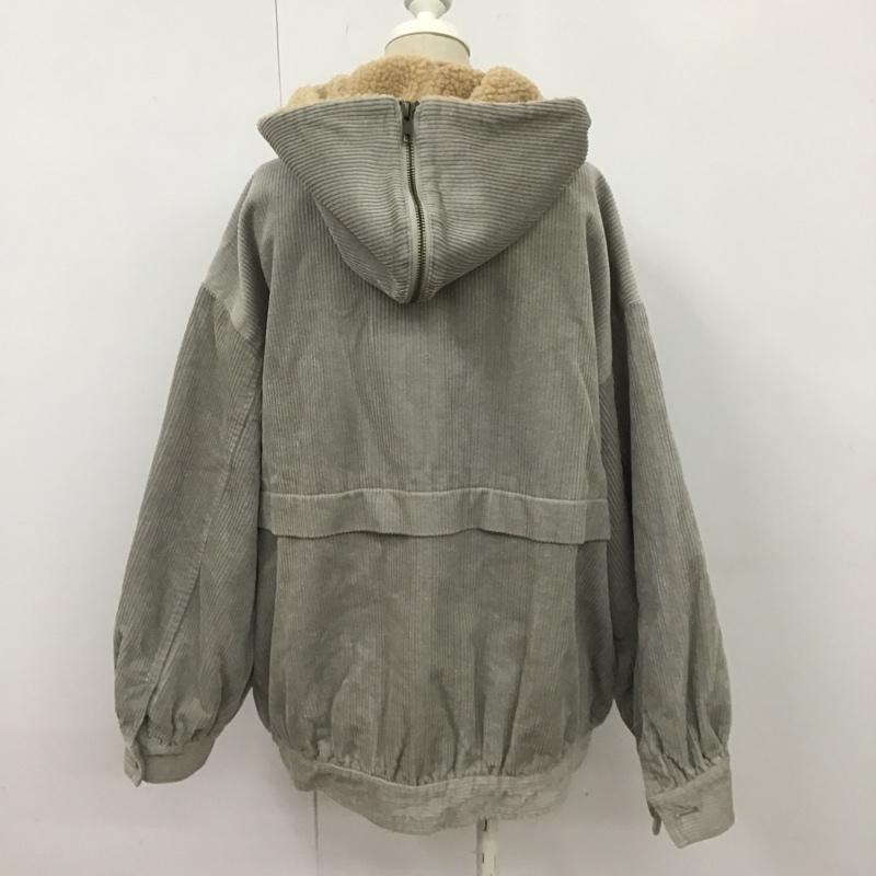 サマンサモスモスエヘカソポ SM2ehkasopo ジャケット、上着 ジャケット、ブレザー ジップアップジャケット ジャンパー ジャケット コーデュロイジャケット FREE 無地 灰 / グレー / レディース USED 古着 中古 10104427
