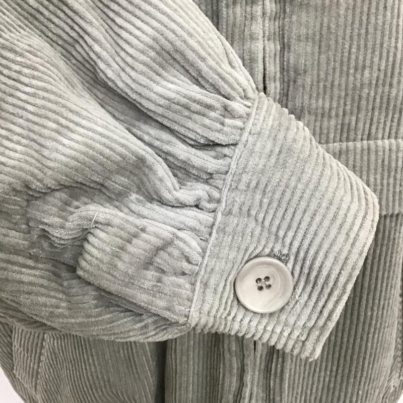 サマンサモスモスエヘカソポ SM2ehkasopo ジャケット、上着 ジャケット、ブレザー ジップアップジャケット ジャンパー ジャケット コーデュロイジャケット FREE 無地 灰 / グレー / レディース USED 古着 中古 10104427