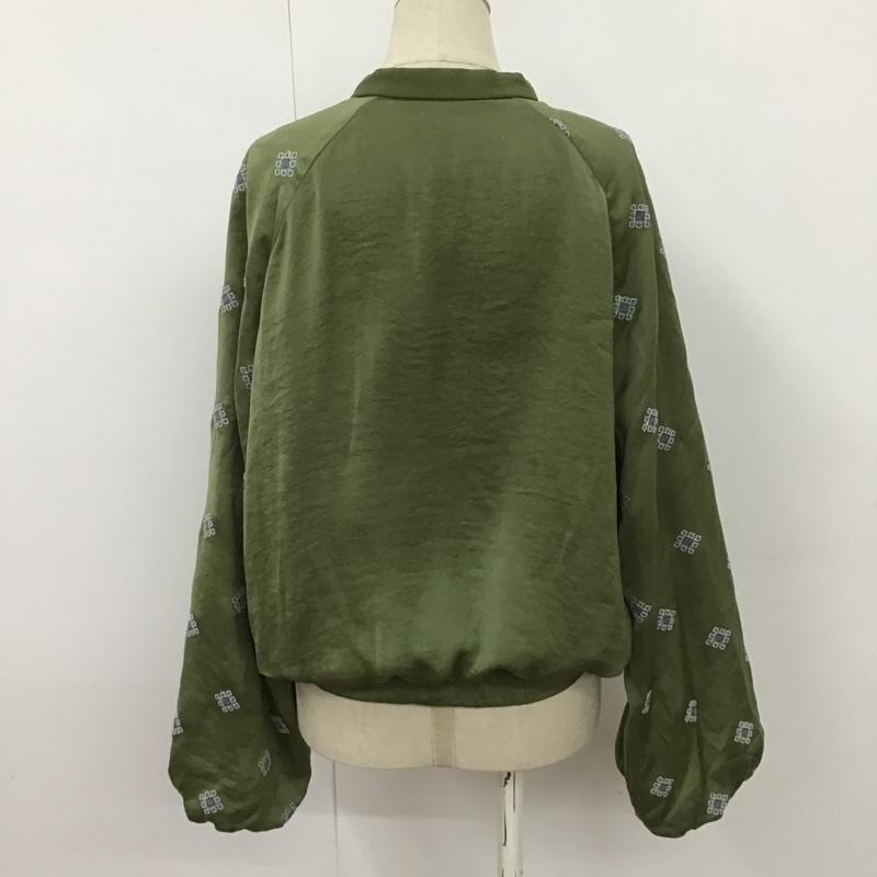 スライ SLY ジャケット、上着 ジャンパー、ブルゾン 030ASW30-0230 刺繍ブルゾン ジャンパー ジップアップジャケット FREE 刺繍 X 花柄 カーキ / カーキ / レディース USED 古着 中古 10104428