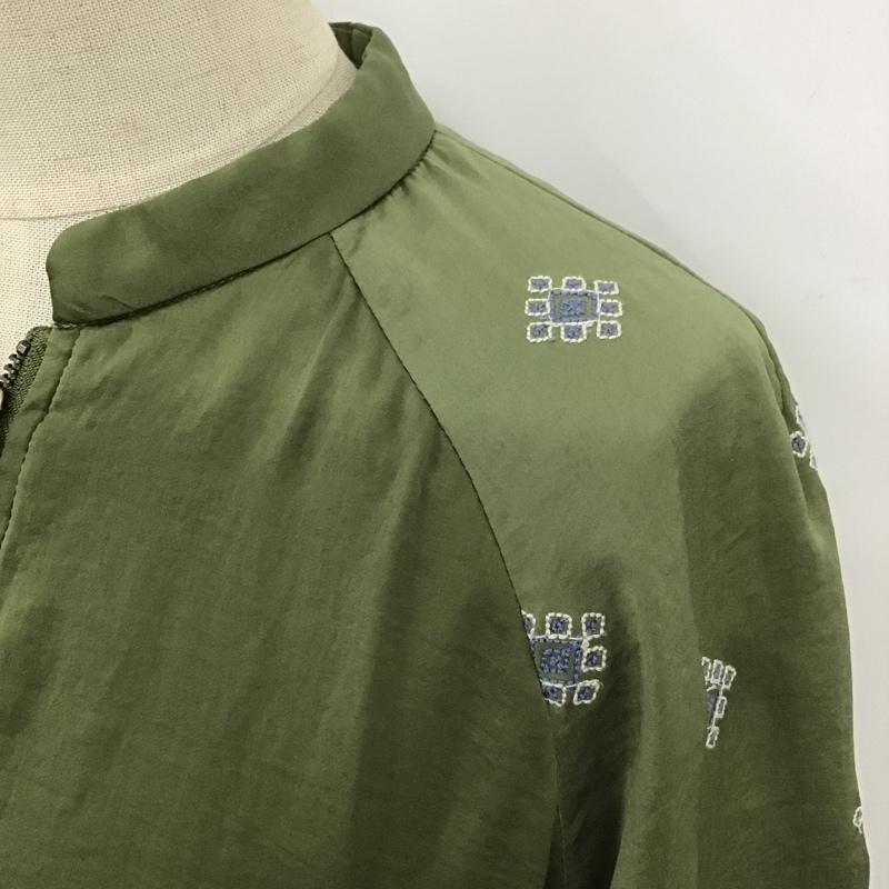 スライ SLY ジャケット、上着 ジャンパー、ブルゾン 030ASW30-0230 刺繍ブルゾン ジャンパー ジップアップジャケット FREE 刺繍 X 花柄 カーキ / カーキ / レディース USED 古着 中古 10104428
