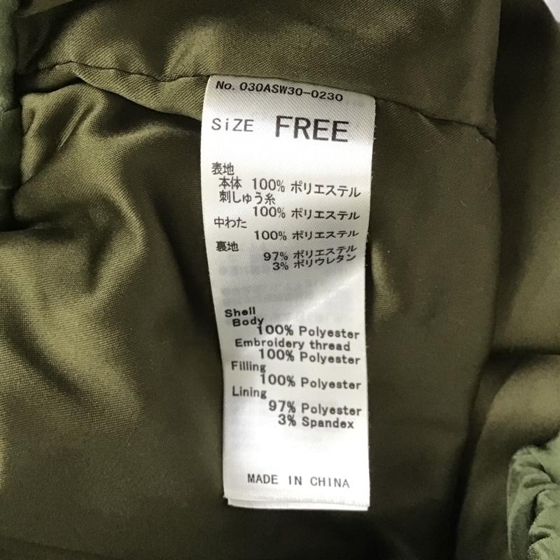 スライ SLY ジャケット、上着 ジャンパー、ブルゾン 030ASW30-0230 刺繍ブルゾン ジャンパー ジップアップジャケット FREE 刺繍 X 花柄 カーキ / カーキ / レディース USED 古着 中古 10104428
