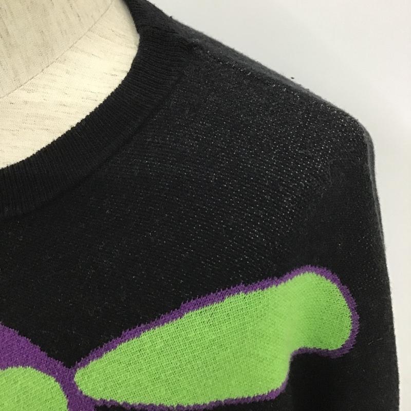 フルビーケー FULL-BK ニット、セーター 長袖 90864456 SKOFIREKNIT 長袖ニット プリントセーター 長袖ニットカットソー プリント 黒 / ブラック / X 紫 / パープル / X 緑 / グリーン / メンズ USED 古着 中古 10104430
