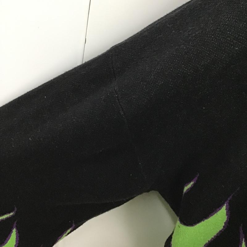 フルビーケー FULL-BK ニット、セーター 長袖 90864456 SKOFIREKNIT 長袖ニット プリントセーター 長袖ニットカットソー プリント 黒 / ブラック / X 紫 / パープル / X 緑 / グリーン / メンズ USED 古着 中古 10104430