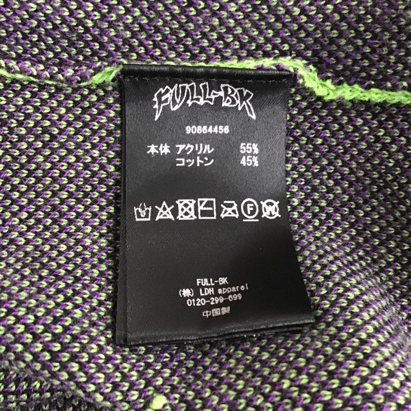 フルビーケー FULL-BK ニット、セーター 長袖 90864456 SKOFIREKNIT 長袖ニット プリントセーター 長袖ニットカットソー プリント 黒 / ブラック / X 紫 / パープル / X 緑 / グリーン / メンズ USED 古着 中古 10104430