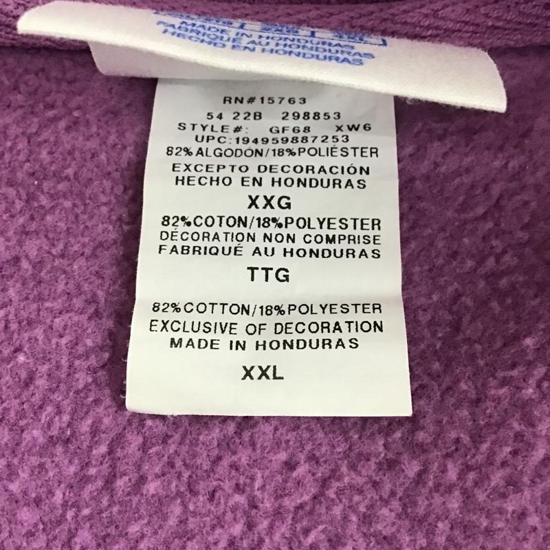 チャンピオン Champion パーカー 長袖 長袖パーカー スウェット プルオーバー 裏起毛 古着 XXL ロゴ、文字 紫 / パープル / メンズ USED 古着 中古 10104435