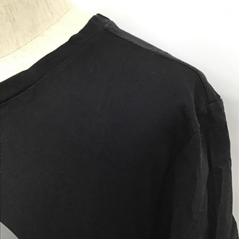 ザノースフェイス THE NORTH FACE Tシャツ 半袖 半袖カットソー プリントTシャツ クルーネックカットソー L ロゴ、文字 黒 / ブラック / メンズ USED 古着 中古 10104442