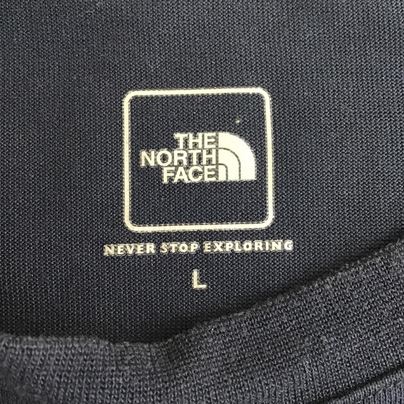 ザノースフェイス THE NORTH FACE Tシャツ 半袖 NT31957 ショートスリーブスクエアロゴTシャツ 半袖カットソー プリントTシャツ L ロゴ、文字 紺 / ネイビー / メンズ USED 古着 中古 10104444