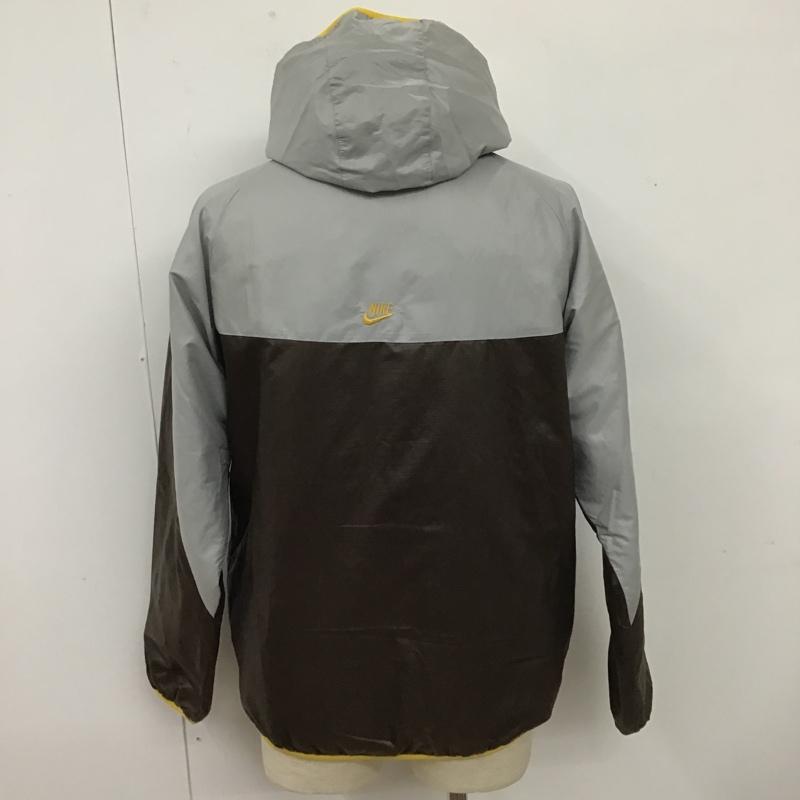 ナイキ NIKE ジャケット、上着 ジャンパー、ブルゾン 334933-200 SUPERWINDRUNNERFILLJKT ジップアップジャケット パーカー 00s M ロゴ、文字 茶 / ブラウン / X 灰 / グレー / X 黄 / イエロー / メンズ USED 古着 中古 10104459