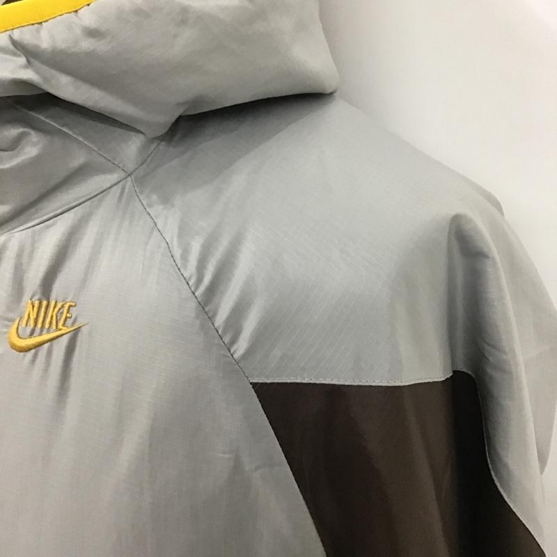 ナイキ NIKE ジャケット、上着 ジャンパー、ブルゾン 334933-200 SUPERWINDRUNNERFILLJKT ジップアップジャケット パーカー 00s M ロゴ、文字 茶 / ブラウン / X 灰 / グレー / X 黄 / イエロー / メンズ USED 古着 中古 10104459