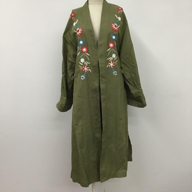 スライ SLY コート コート一般 030ASA30-0070 FLORAL LEI MILITARY GOWN 0 刺繍 カーキ / カーキ / レディース USED 古着 中古 10104477