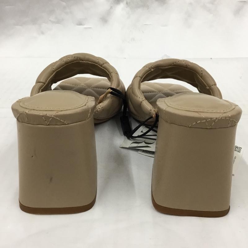 ザラ ZARA ミュール ミュール 2309 810 098 キルティング サンダル 24cm 24.0cm 無地 ベージュ / ベージュ / レディース USED 古着 中古 10104510