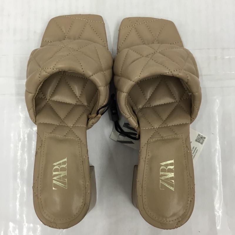 ザラ ZARA ミュール ミュール 2309 810 098 キルティング サンダル 24cm 24.0cm 無地 ベージュ / ベージュ / レディース USED 古着 中古 10104510