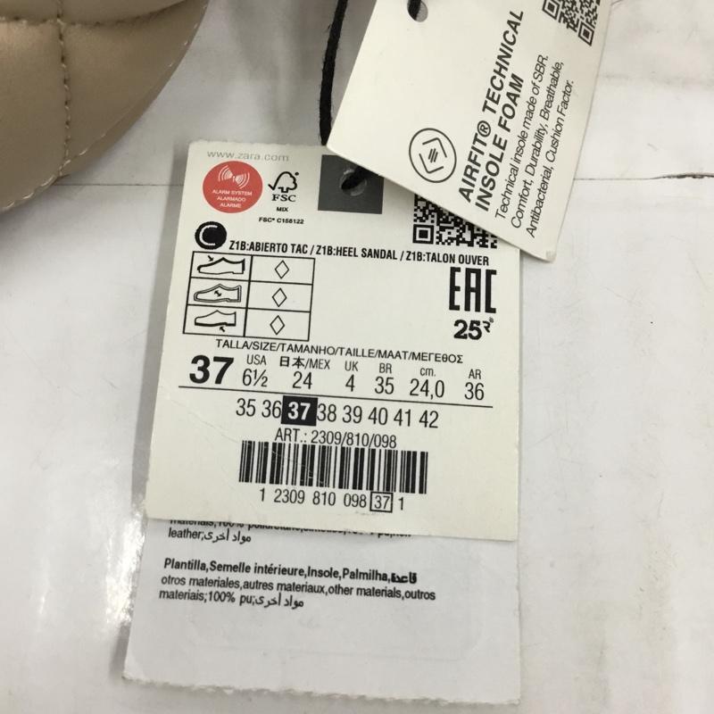 ザラ ZARA ミュール ミュール 2309 810 098 キルティング サンダル 24cm 24.0cm 無地 ベージュ / ベージュ / レディース USED 古着 中古 10104510