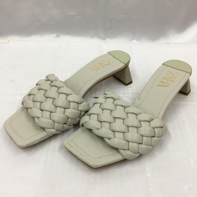 ザラ ZARA サンダル サンダル 2834 510 002 ヒール 24.5cm 24.5cm 無地 オフホワイト / オフホワイト / レディース USED 古着 中古 10104511