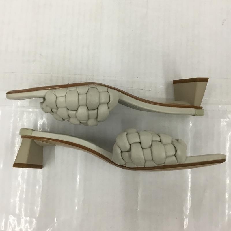 ザラ ZARA サンダル サンダル 2834 510 002 ヒール 24.5cm 24.5cm 無地 オフホワイト / オフホワイト / レディース USED 古着 中古 10104511