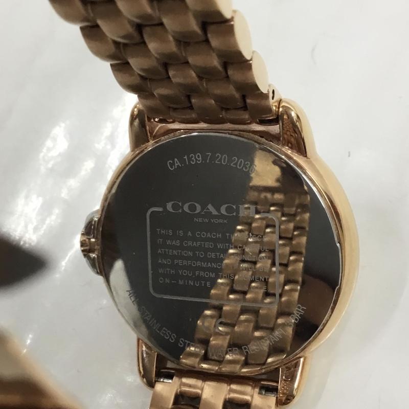 コーチ COACH 腕時計 アナログ(クォーツ式) ステンレス 箱有 ローズゴールド ロゴ、文字 マルチカラー / マルチカラー / レディース USED 古着 中古 10104518