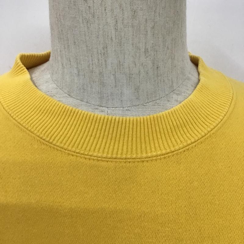 リーボック Reebok トレーナー 長袖 M ロゴ、文字 黄 / イエロー / メンズ USED 古着 中古 10104527