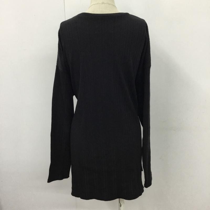 アングリッド Ungrid カットソー 長袖 112022751801 テレコリボンロングスリーブTee FREE 無地 黒 / ブラック /  レディース USED 古着 中古 10104552