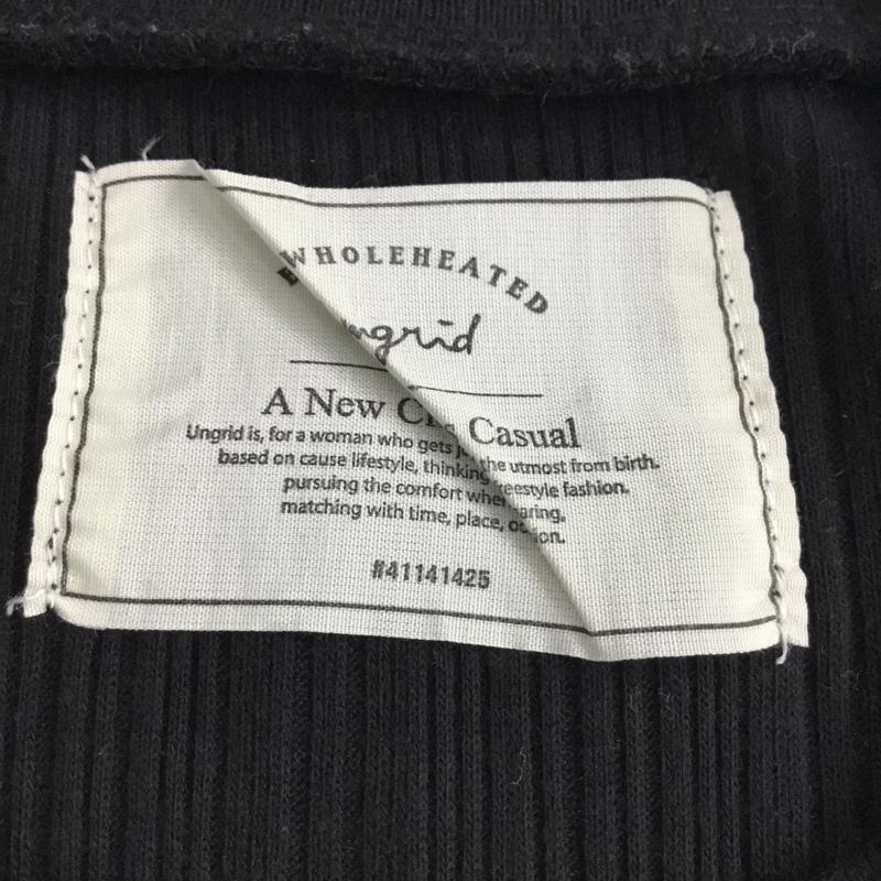 アングリッド Ungrid カットソー 長袖 112022751801 テレコリボンロングスリーブTee FREE 無地 黒 / ブラック /  レディース USED 古着 中古 10104552