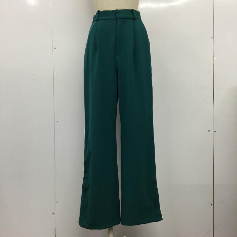 アズールバイマウジー AZUL BY MOUSSY パンツ スラックス 250FAT31-162G RELAX SIDE LINE PANTS M 無地 緑 / グリーン /  レディース USED 古着 中古 10104559