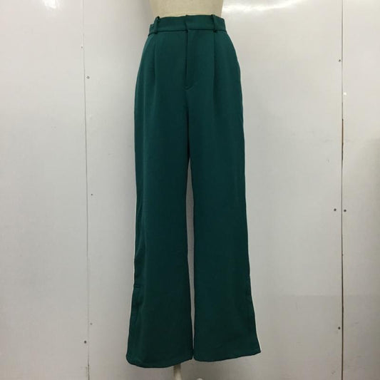 アズールバイマウジー AZUL BY MOUSSY パンツ スラックス 250FAT31-162G RELAX SIDE LINE PANTS M 無地 緑 / グリーン /  レディース USED 古着 中古 10104559