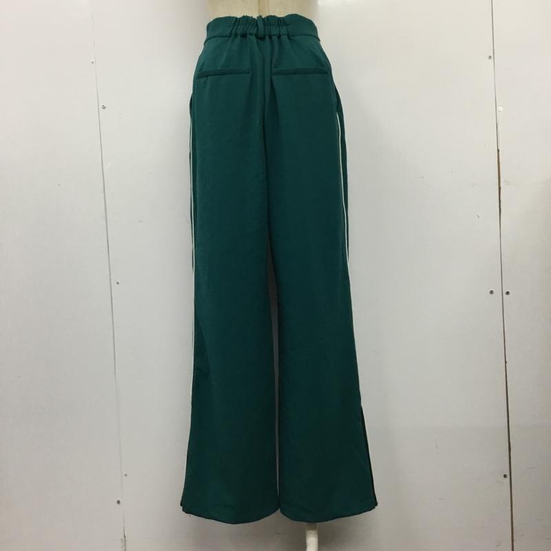 アズールバイマウジー AZUL BY MOUSSY パンツ スラックス 250FAT31-162G RELAX SIDE LINE PANTS M 無地 緑 / グリーン /  レディース USED 古着 中古 10104559