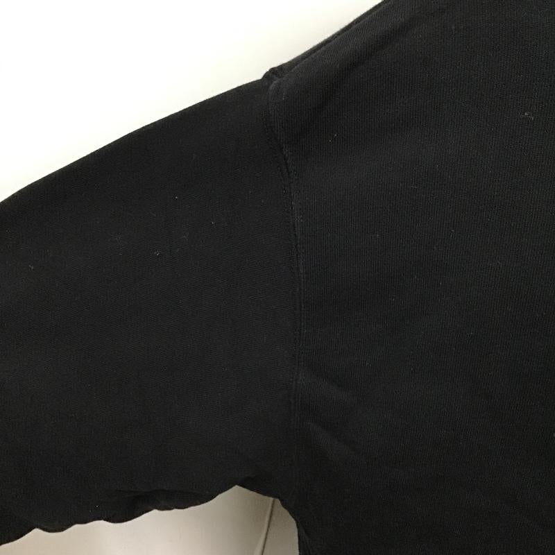 ハフ HUF トレーナー 長袖 長袖トレーナー スウェット ジップアップネック リブスウェットカットソー XL ロゴ、文字 黒 / ブラック / メンズ USED 古着 中古 10104567