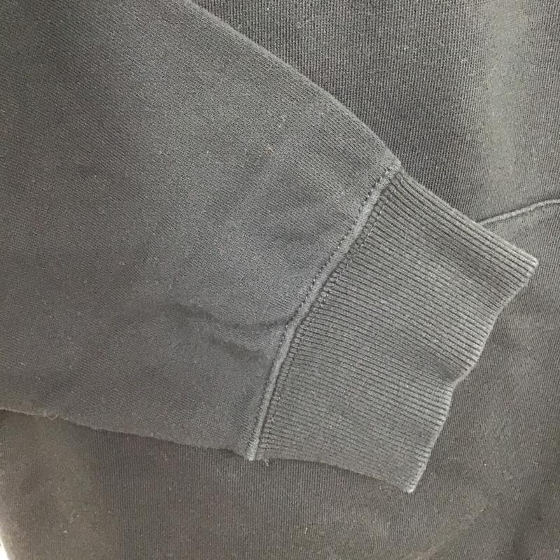 ハフ HUF トレーナー 長袖 長袖トレーナー スウェット ジップアップネック リブスウェットカットソー XL ロゴ、文字 黒 / ブラック / メンズ USED 古着 中古 10104567