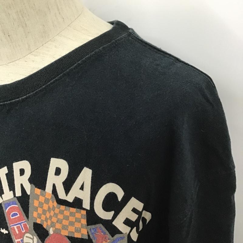 テッドマン TEDMAN Tシャツ 長袖 長袖カットソー クルーネックカットソー ロングスリーブカットソー プリントTシャツ 46 プリント 黒 / ブラック / メンズ USED 古着 中古 10104569