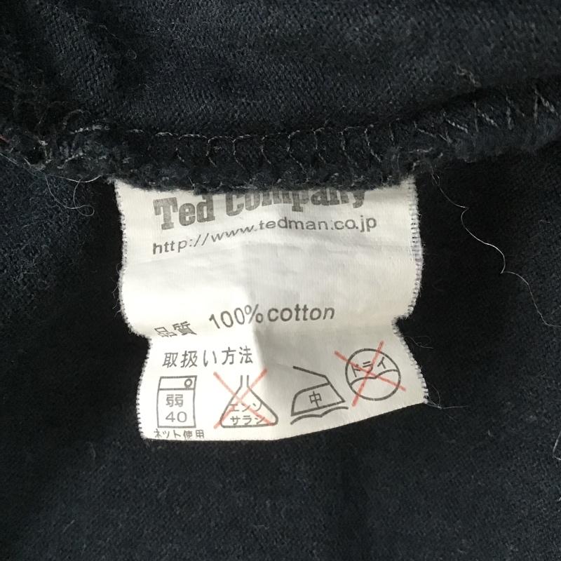 テッドマン TEDMAN Tシャツ 長袖 長袖カットソー クルーネックカットソー ロングスリーブカットソー プリントTシャツ 46 プリント 黒 / ブラック / メンズ USED 古着 中古 10104569